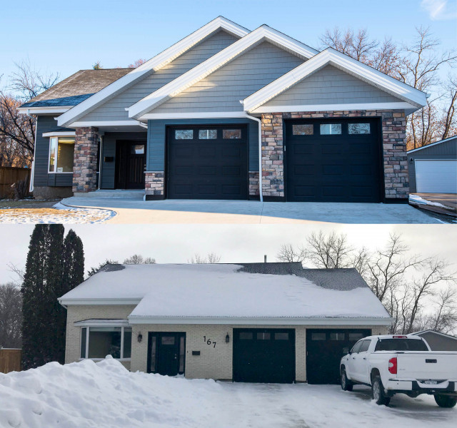 Major reno extending garage and added a driveway.