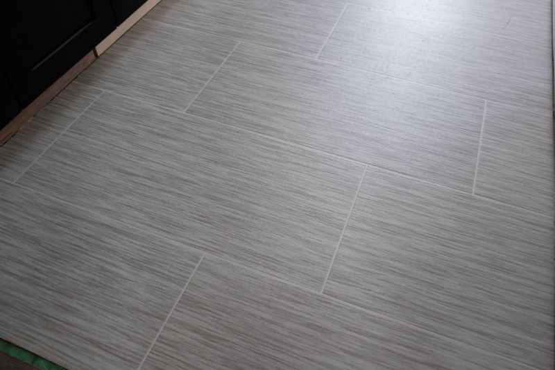 Laundry room linoleum.