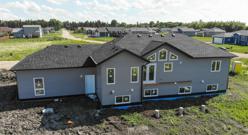 Back of house during contruction.